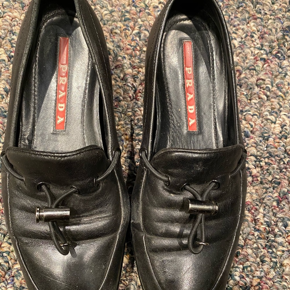 Prada slip on loafers 2352 vibram sole